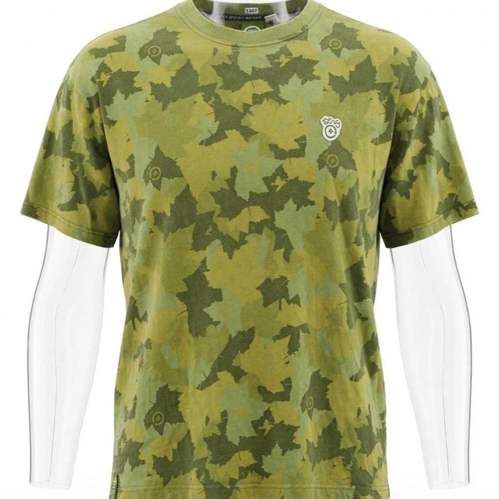 Vintage Y2K LRG Shirt Mens XXL Green Maple Leaf Camo Lifted Research Group